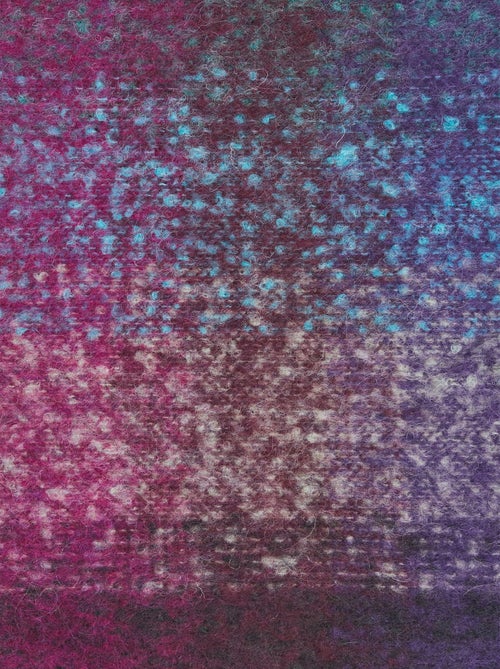 Écharpe frangée multicolore avec mohair - Kiabi