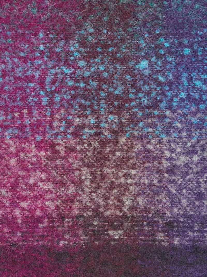 Écharpe frangée multicolore avec mohair Violet - Kiabi