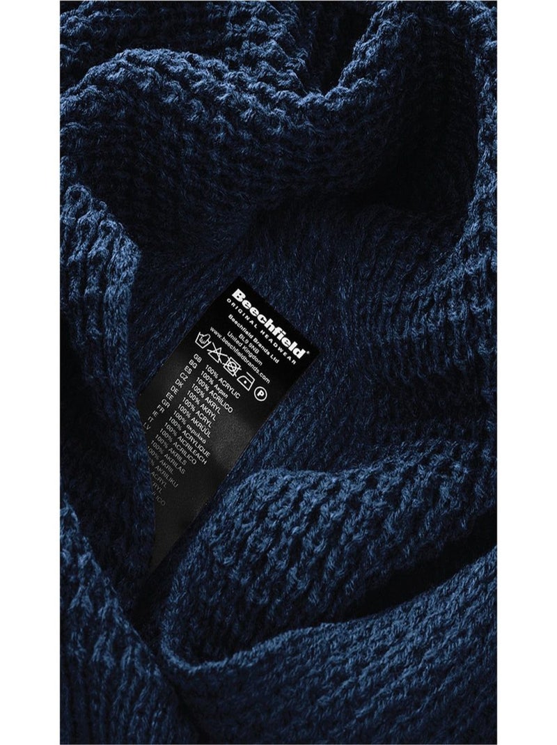 Echarpe gaufrée classique unisexe pour adultes - beechfield Bleu marine - Kiabi