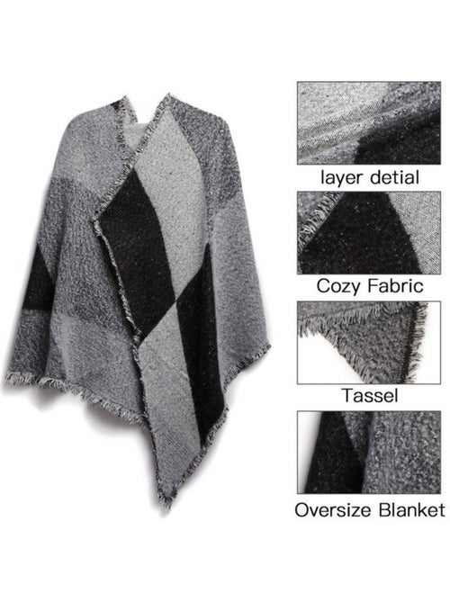 Écharpe grand plaid en imitation cachemire - carreaux à glands - miss lulu - Kiabi Écharpe grand plaid en imitation cachemire - carreaux à glands - miss lulu - Kiabi