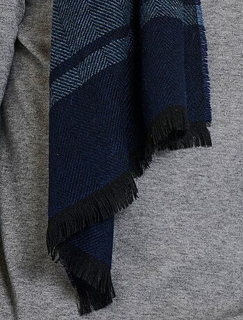 Echarpe homme chaude chevrons avec laine