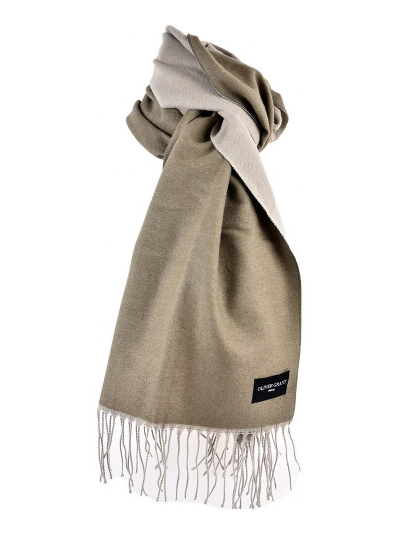 Echarpe Homme OLIVER GRANT 40x195cm Kaki - Kiabi