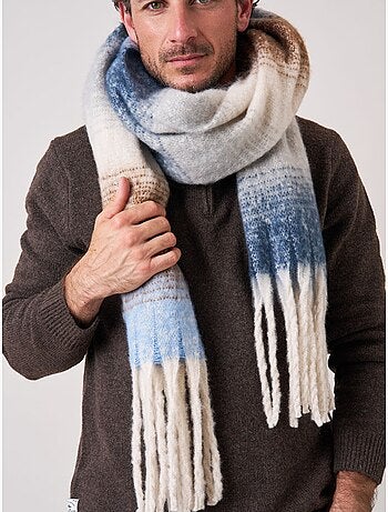 Écharpe homme rayée avec franges 'Deeluxe'