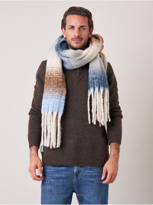 Écharpe homme rayée avec franges 'Deeluxe' - Kiabi