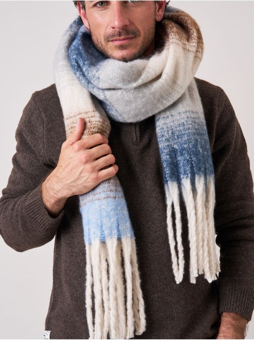 Écharpe homme rayée avec franges 'Deeluxe' - Kiabi