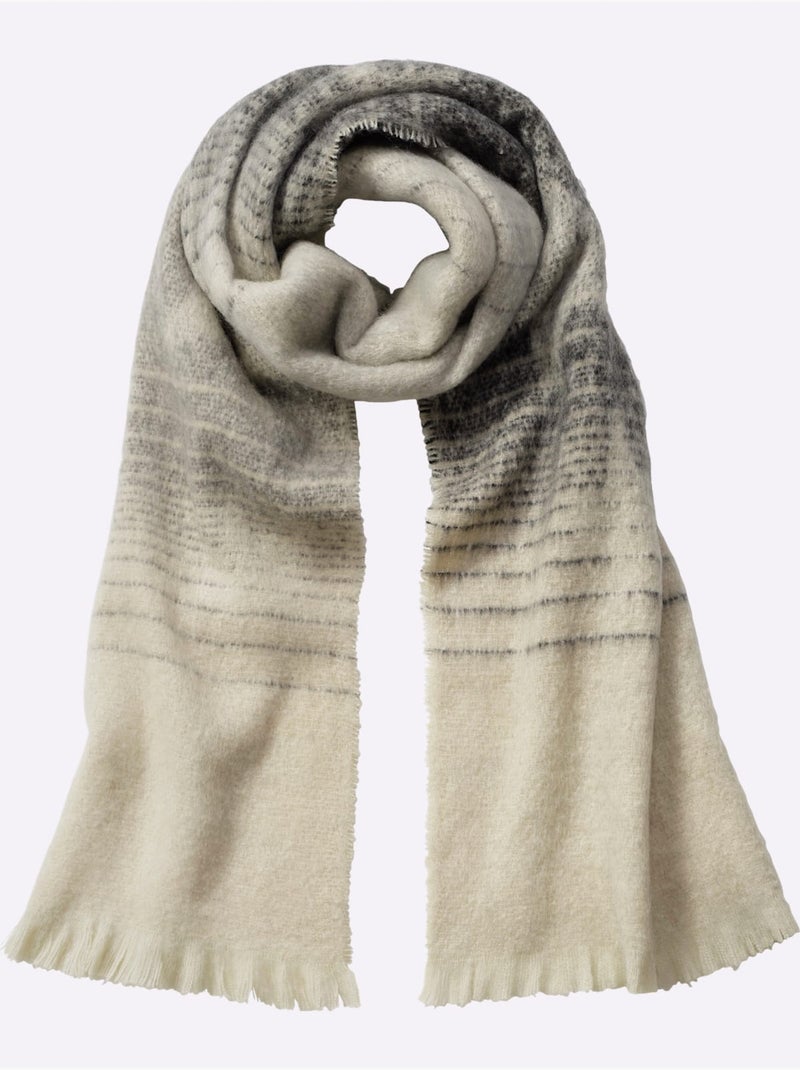 écharpe Imprimé étoiles Tendance - Taille Standard - helline Beige - Kiabi