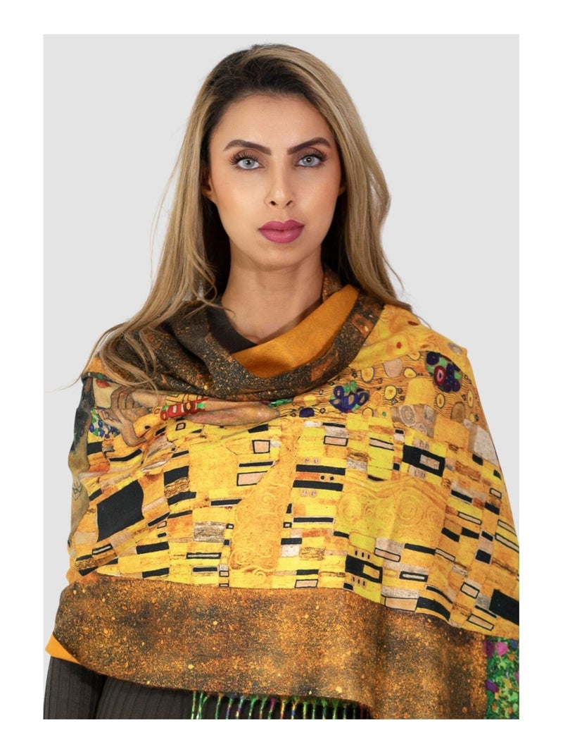 Echarpe Klimt Kebello Jaune - Kiabi