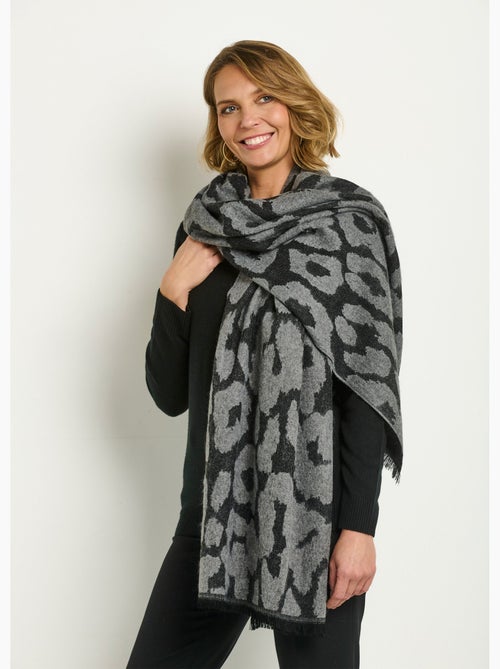 Écharpe large chaude motif léopard stylisé - AFIBEL - Kiabi