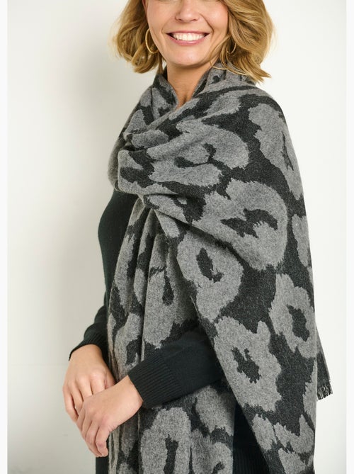 Écharpe large chaude motif léopard stylisé - AFIBEL - Kiabi