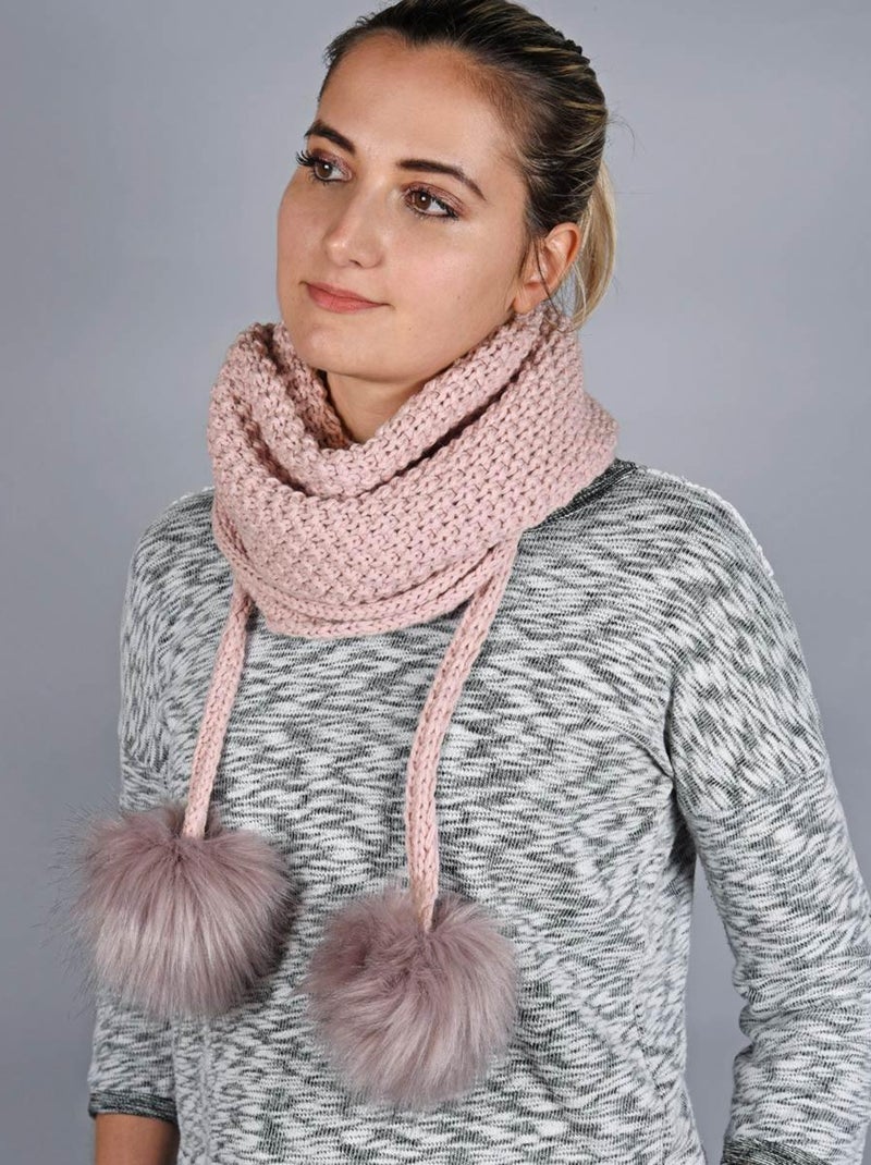 Echarpe Layra - Fabriqué en Europe Vieux rose - Kiabi