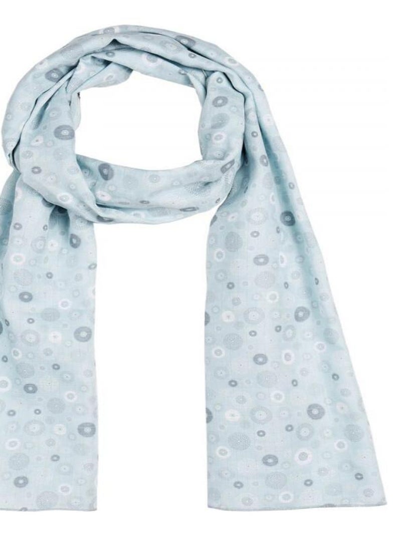 Echarpe légère Rueda - Made in UE Bleu ciel - Kiabi