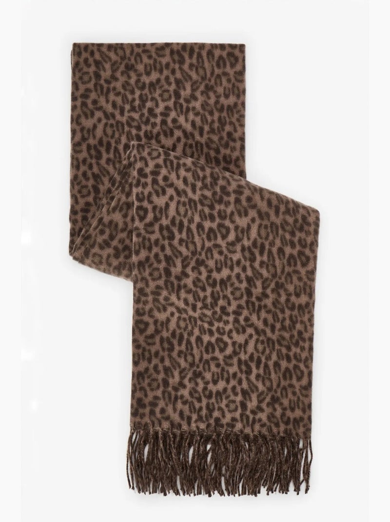 Écharpe léopard penti Noir Marron - Kiabi