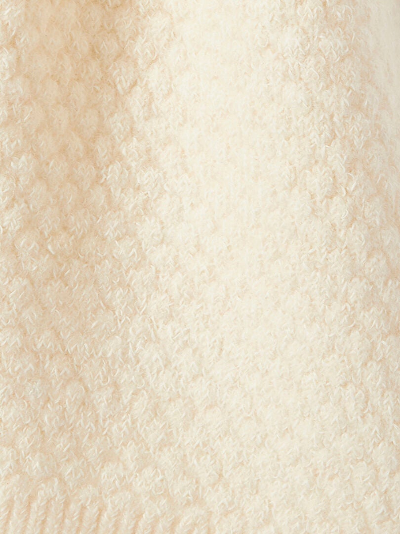 Écharpe Fantaisie Marèse - Couleurs Écru & Orange - Taille Unique (95% Coton)