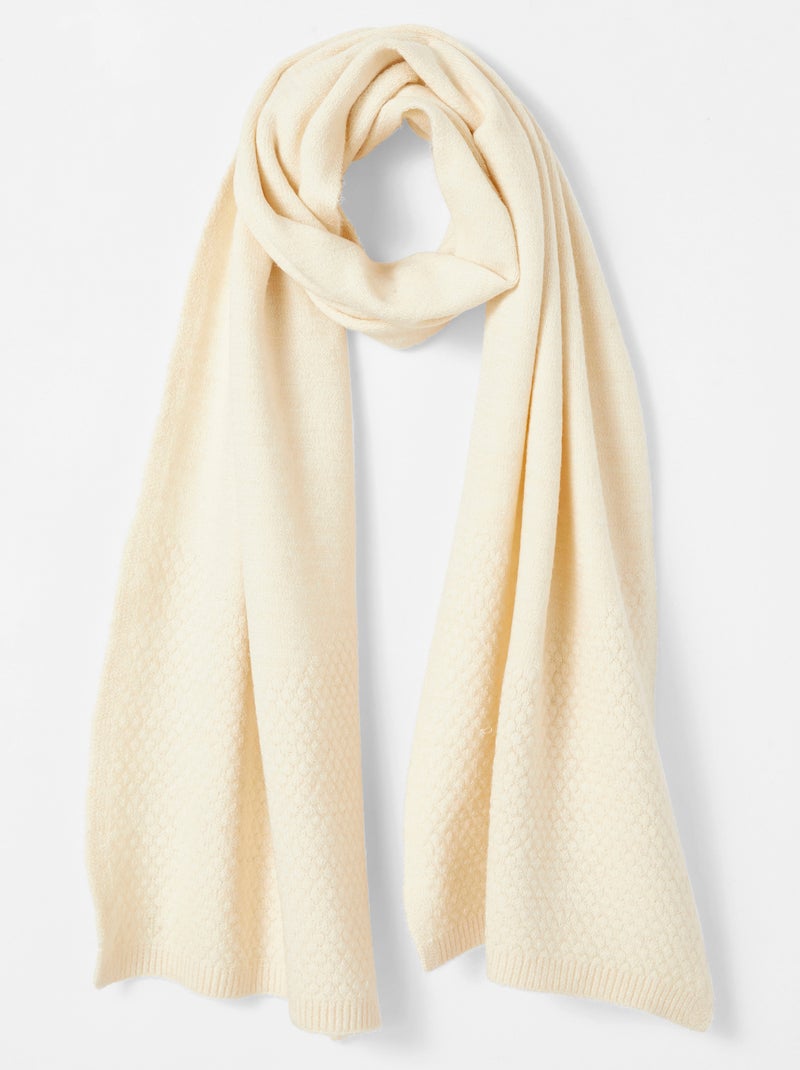Echarpe maille fantaisie Thermolactyl - Damart Blanc Ecru Blanc - Kiabi