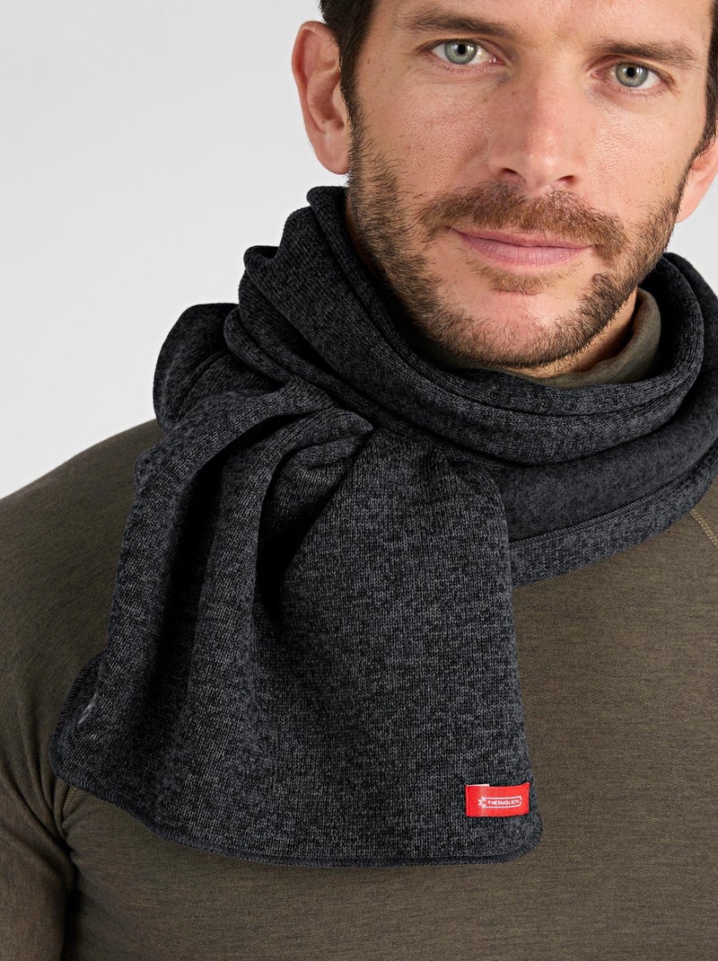 Écharpe mixte maille polaire chaude Thermolactyl - DamartSport Noir - Kiabi