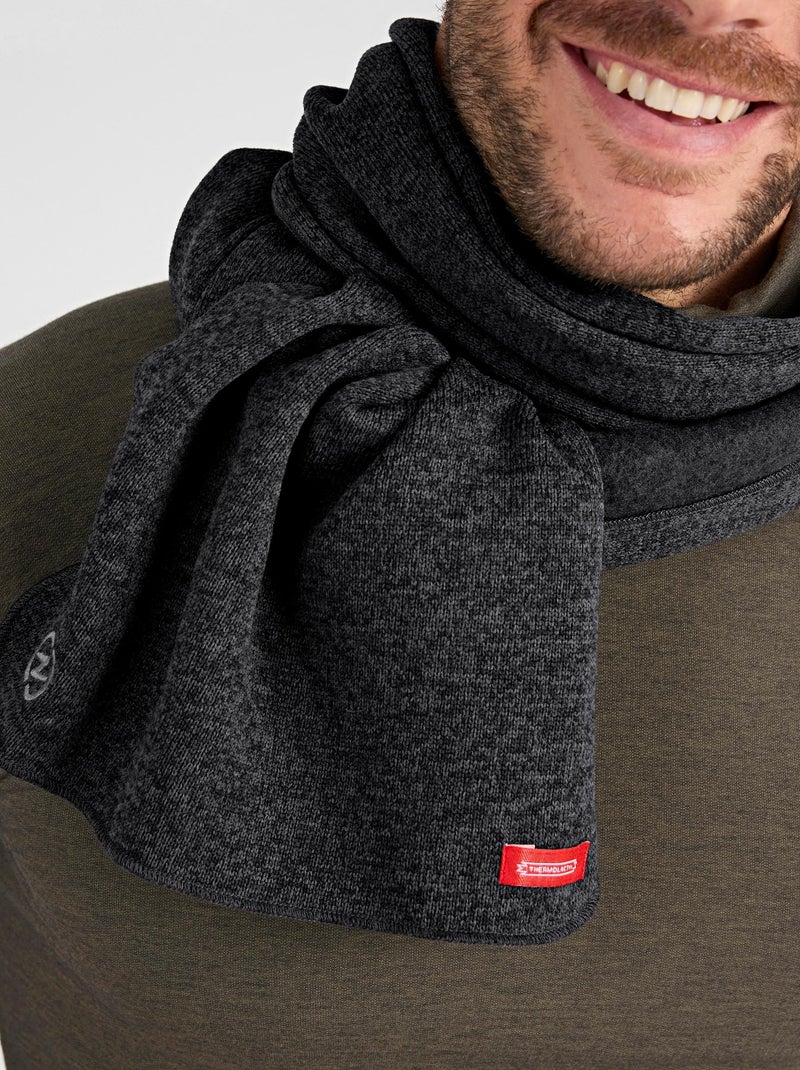 Écharpe mixte maille polaire chaude Thermolactyl - DamartSport Noir - Kiabi