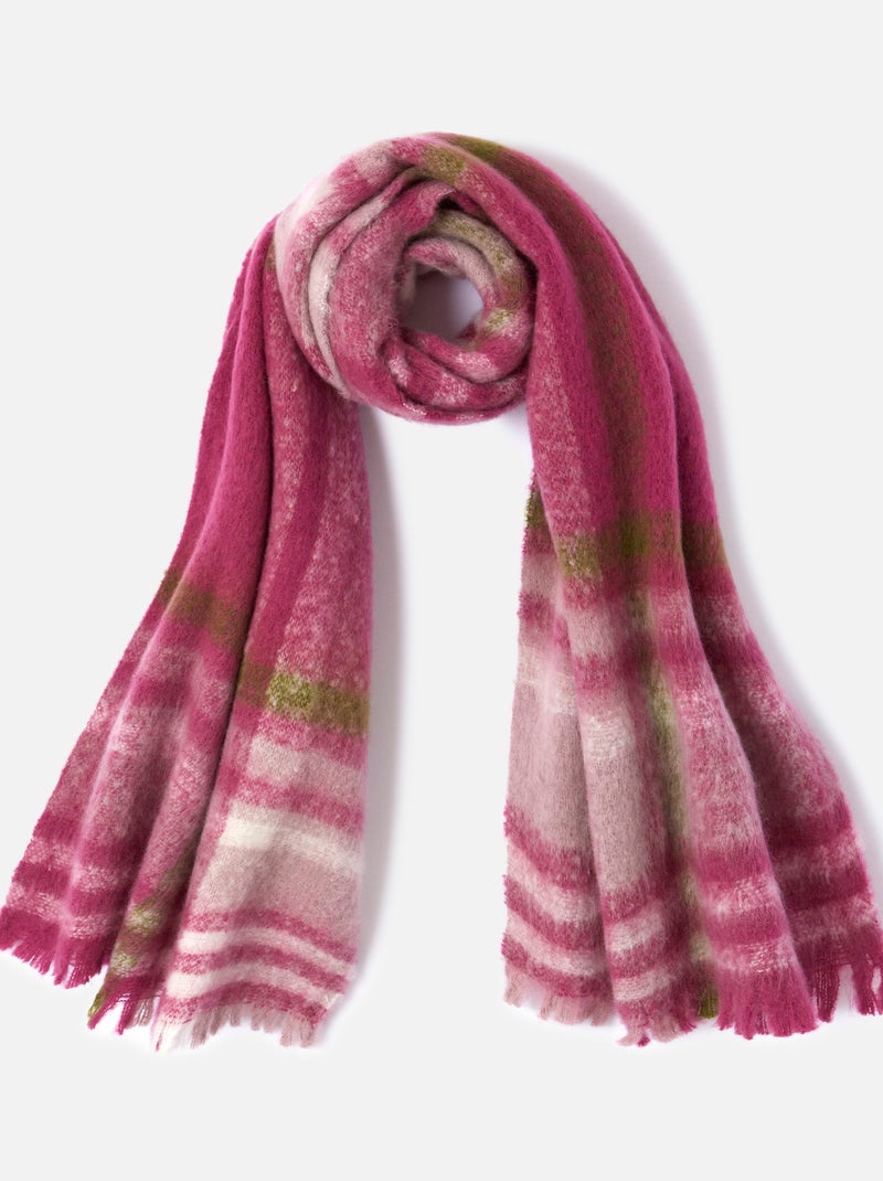 Echarpe moelleuse graphique - Damart Rose - Kiabi