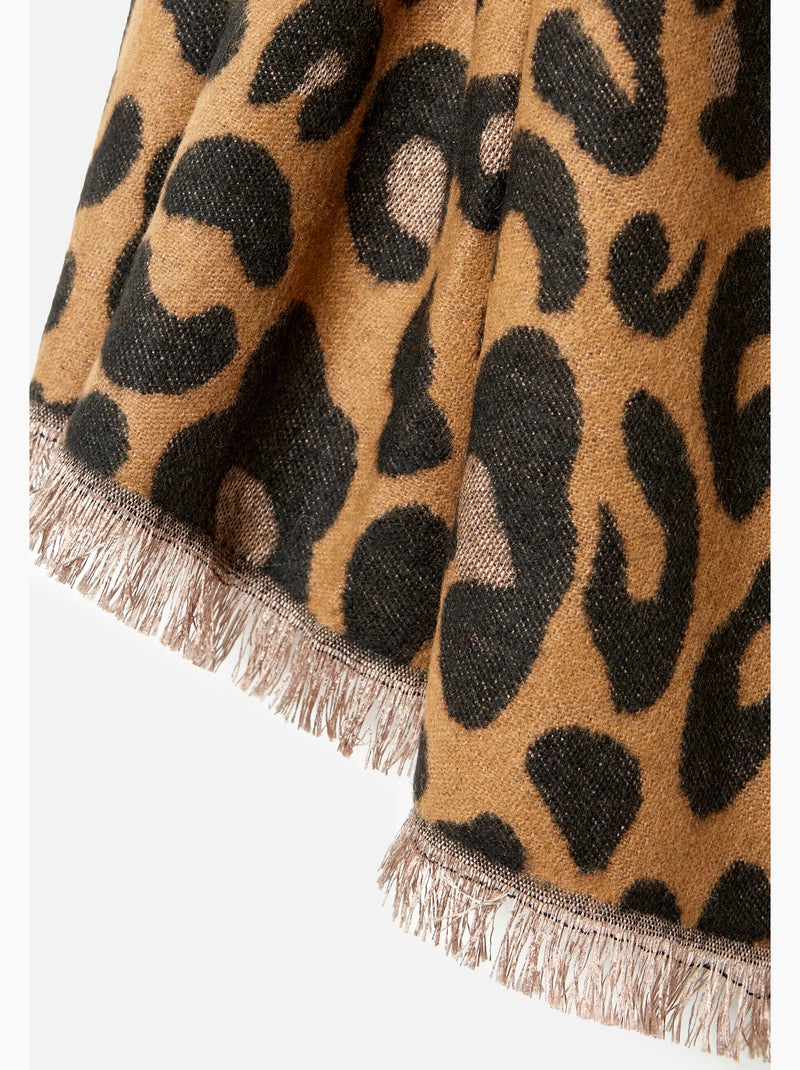 Echarpe moelleuse imprimé animalier - damart Marron - Kiabi