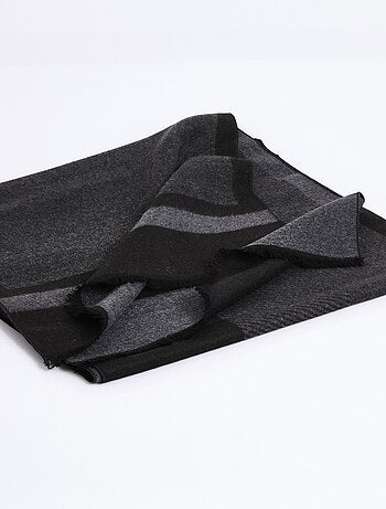 Echarpe motifs bicolores petites franges - AFIBEL