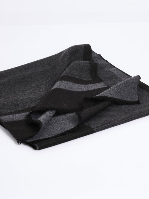 Echarpe motifs bicolores petites franges - AFIBEL - Kiabi