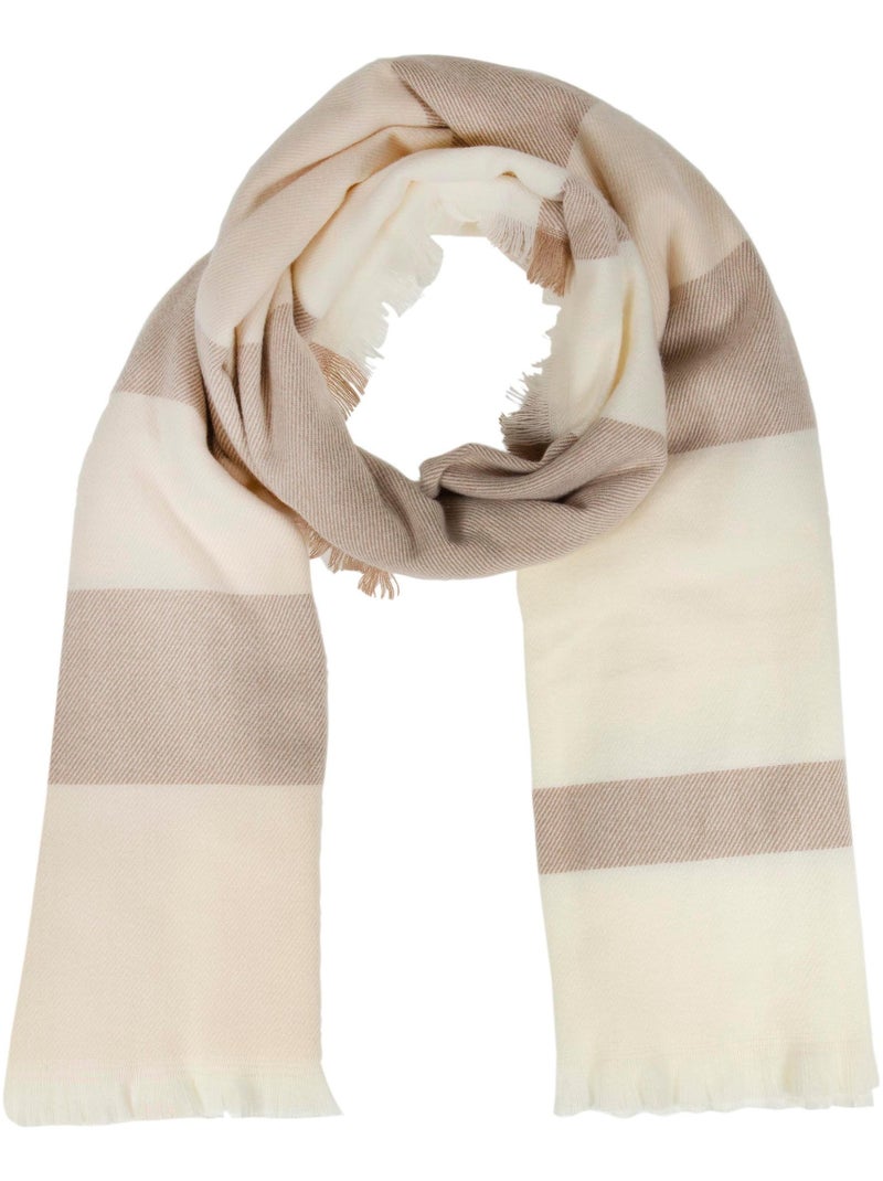 Écharpe plaid femme soft touch crème Isotoner Multicolore - Kiabi