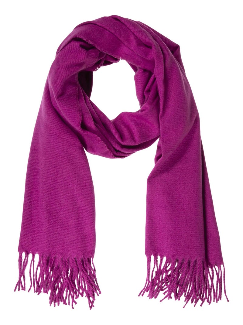 Écharpe plaid femme soft touch groseille Isotoner Rose fushia - Kiabi