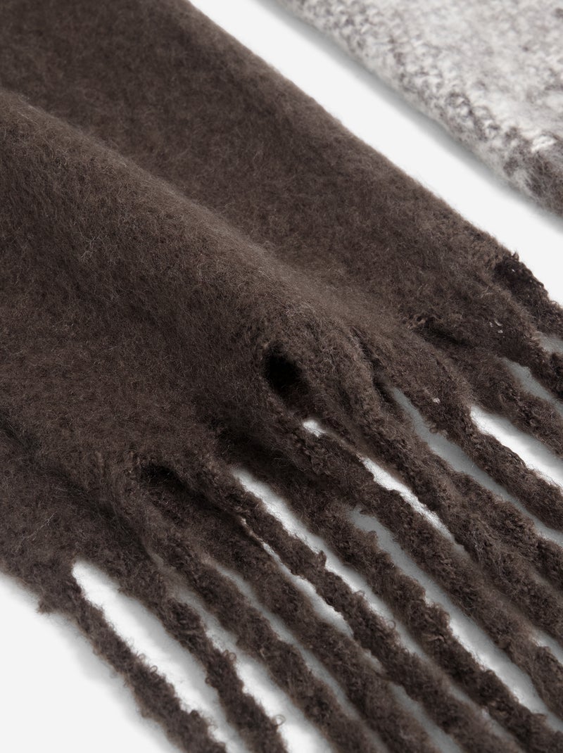 Echarpe plaid Marron - Kiabi