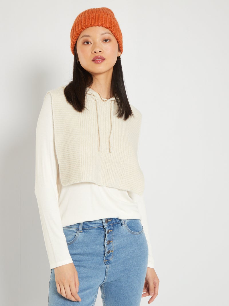 Echarpe plastron à capuche Beige - Kiabi