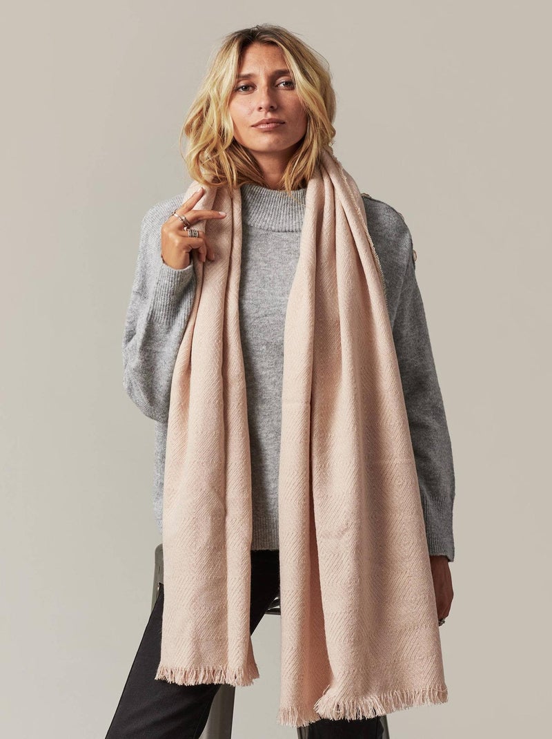 Echarpe Polyester 'Deeluxe' Blanc cassé - Kiabi