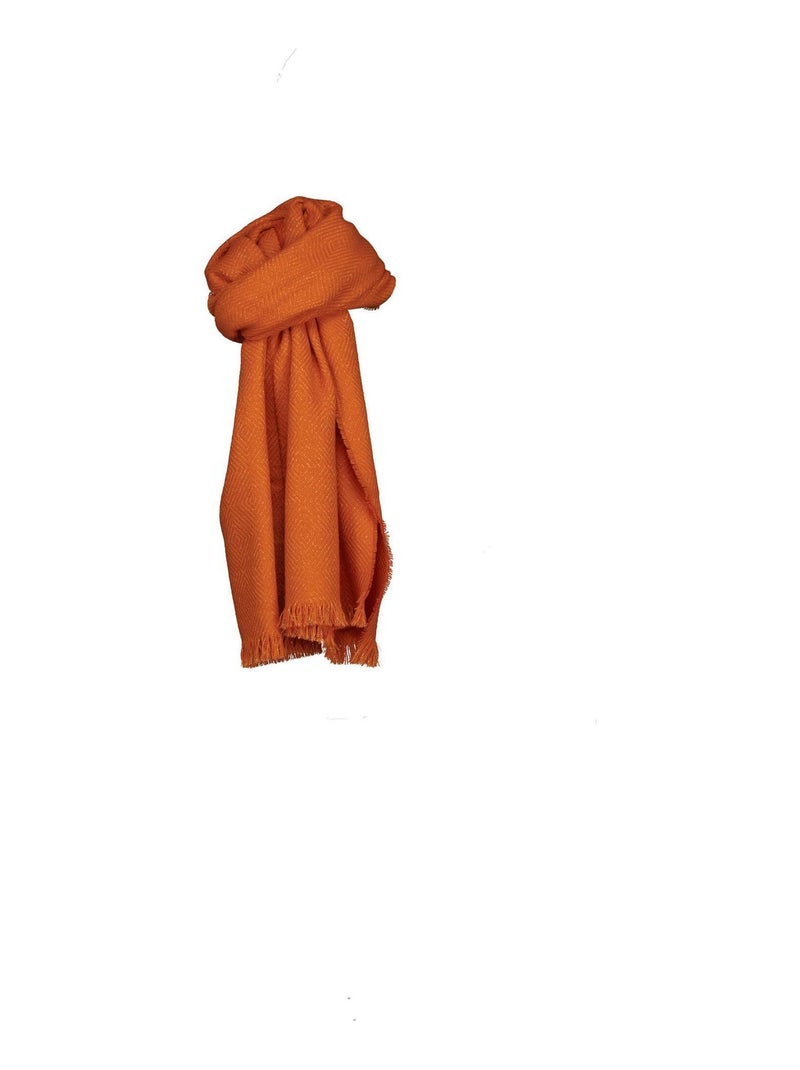 Echarpe Polyester 'Deeluxe' Orange clémentine - Kiabi