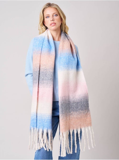 Écharpe rayée multicolore femme à franges 'Deeluxe' - Kiabi Écharpe rayée multicolore femme à franges 'Deeluxe' - Kiabi