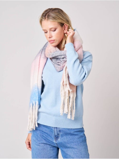 Écharpe rayée multicolore femme à franges 'Deeluxe' - Kiabi Écharpe rayée multicolore femme à franges 'Deeluxe' - Kiabi