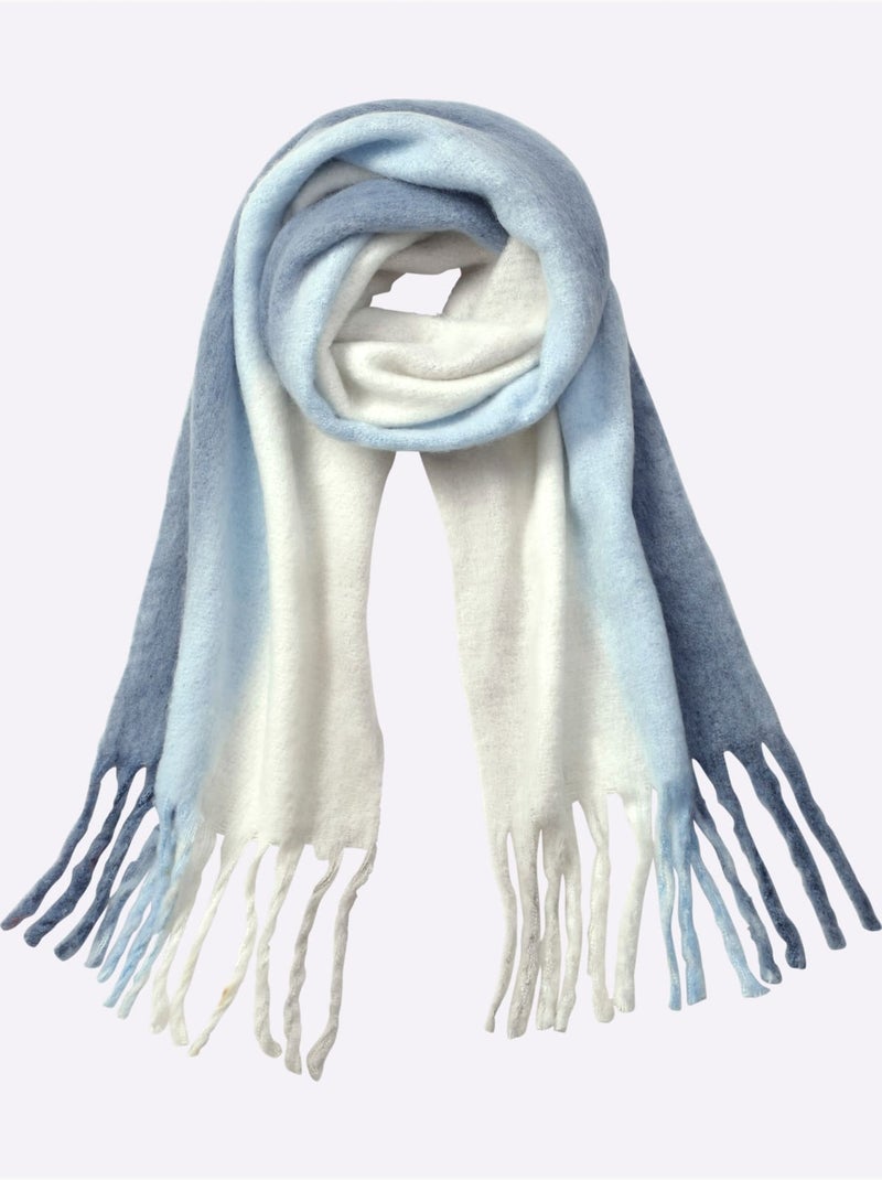 écharpe Rayures Tendance - Taille Standard - Helline Ecru/Marine - Kiabi