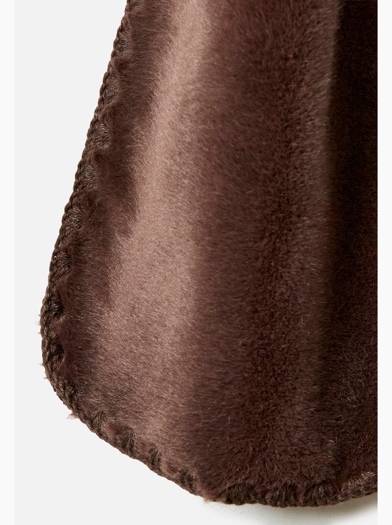 Echarpe réversible douce - damart Marron chocolat - Kiabi