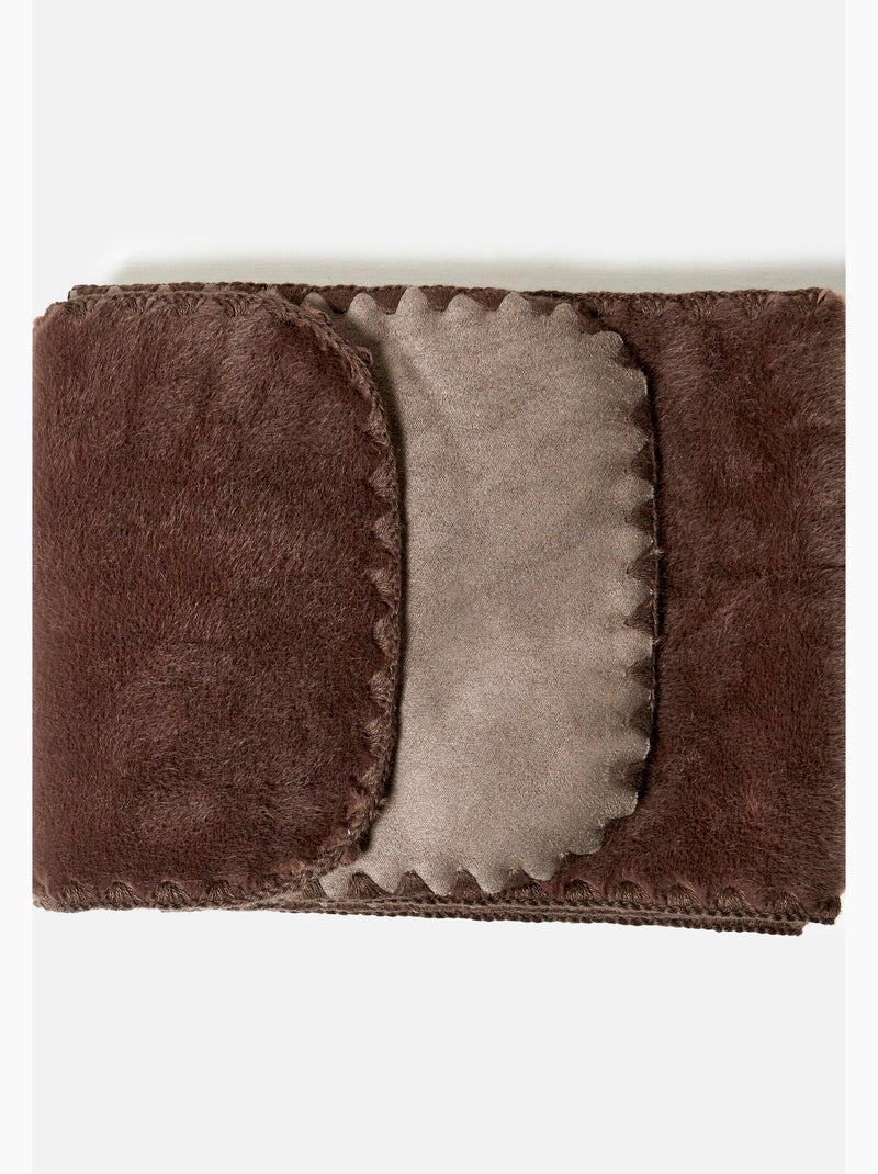 Echarpe réversible douce - damart Marron chocolat - Kiabi