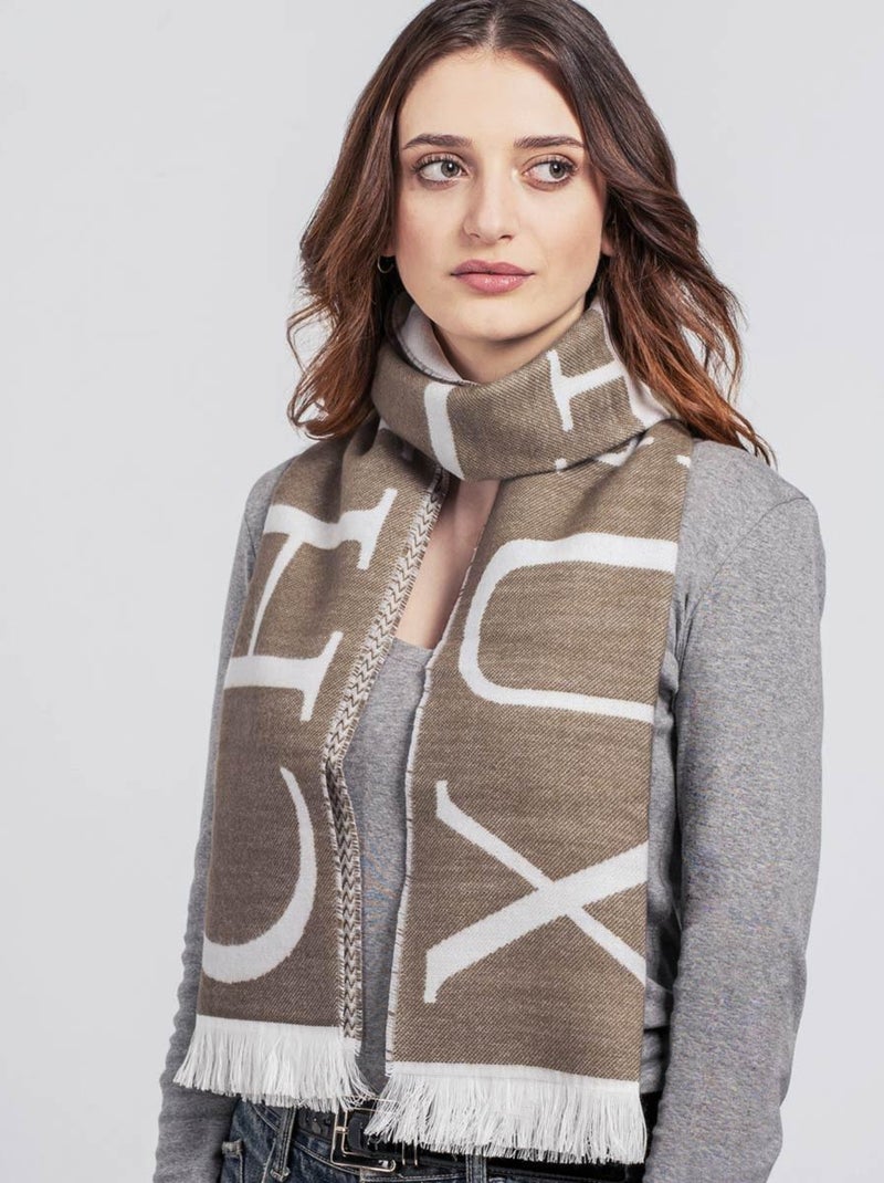 Echarpe Scribe - Fabriqué en France Beige - Kiabi