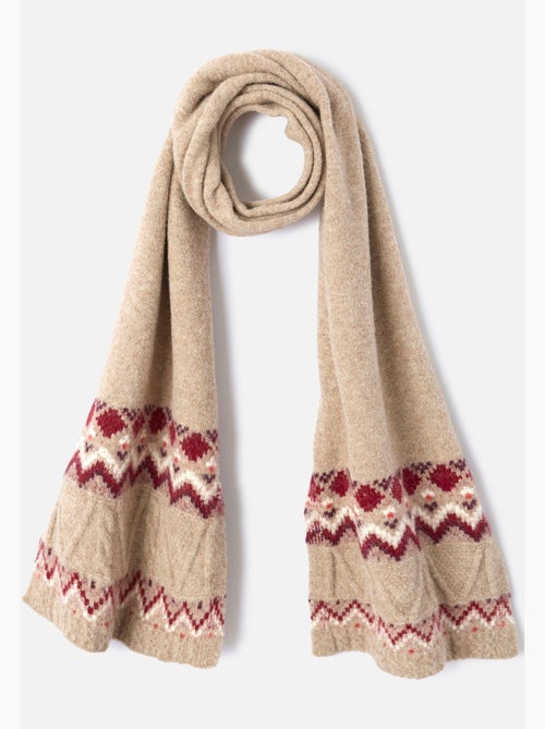Echarpe Thermolactyl maille chinée et jacquard - Damart - Kiabi