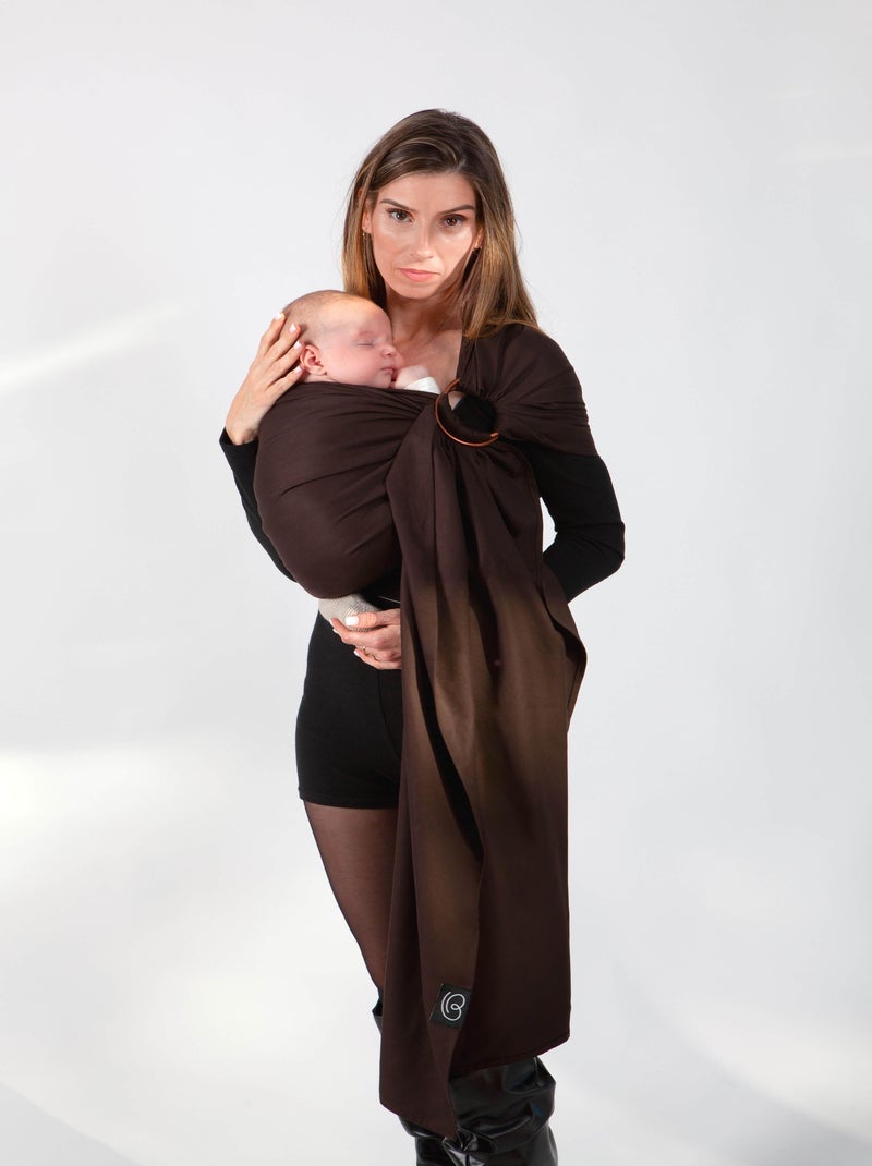 Echarpe Tissée Sans Nœud - Espresso Noir Marron - Kiabi