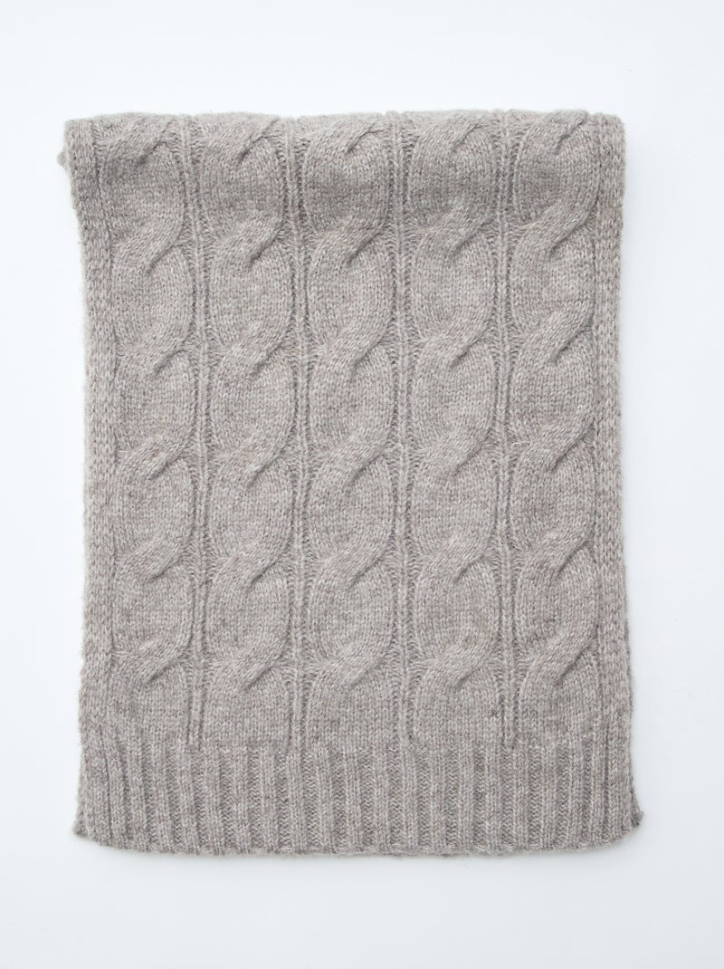 Echarpe torsadée unie Marron - Kiabi