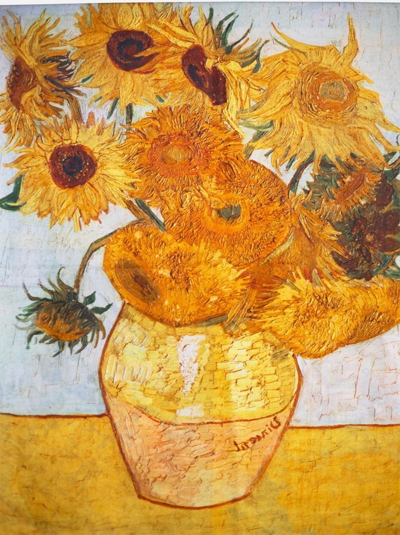 Echarpe "Tournesol" Van Gogh Kebello Jaune - Kiabi