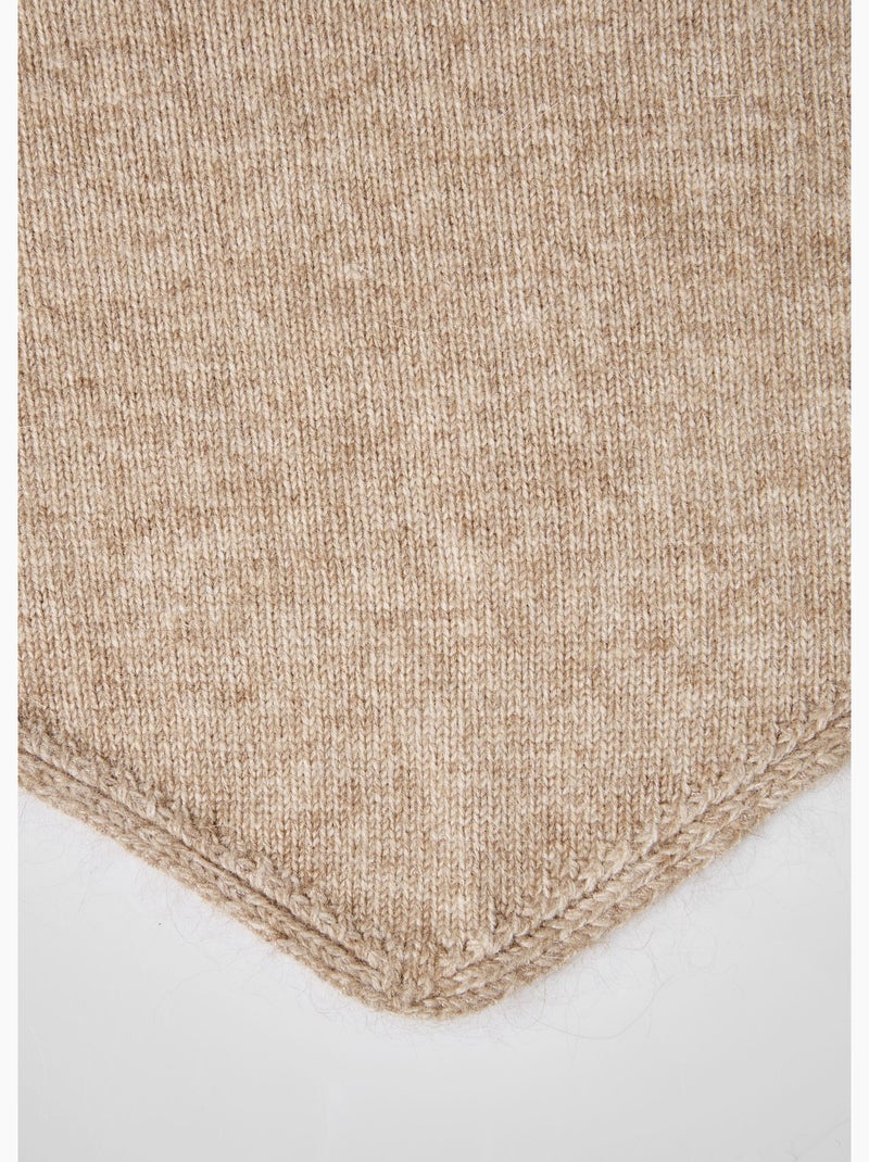 Echarpe triangle avec laine + cachemire - AFIBEL Beige - Kiabi