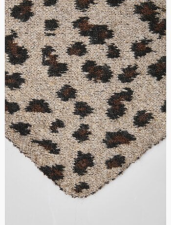 Echarpe triangle avec laine, léopard