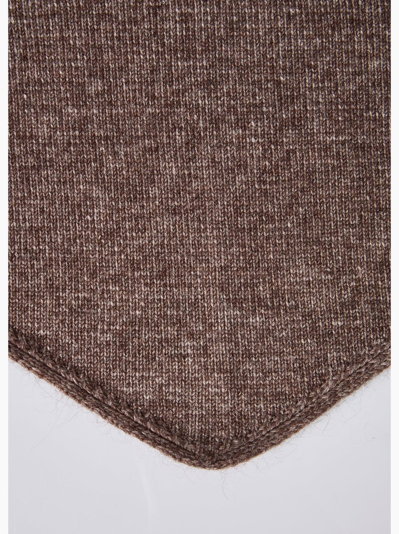 Echarpe triangle chaude avec de la laine - AFIBEL Marron - Kiabi