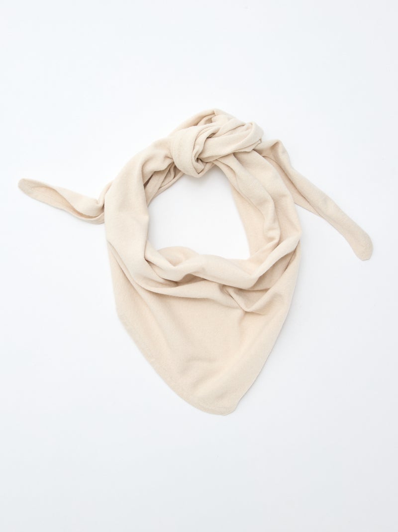Echarpe triangle maillée Beige - Kiabi
