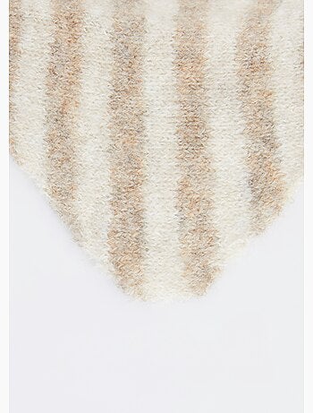 Echarpe triangle rayée, avec laine - AFIBEL