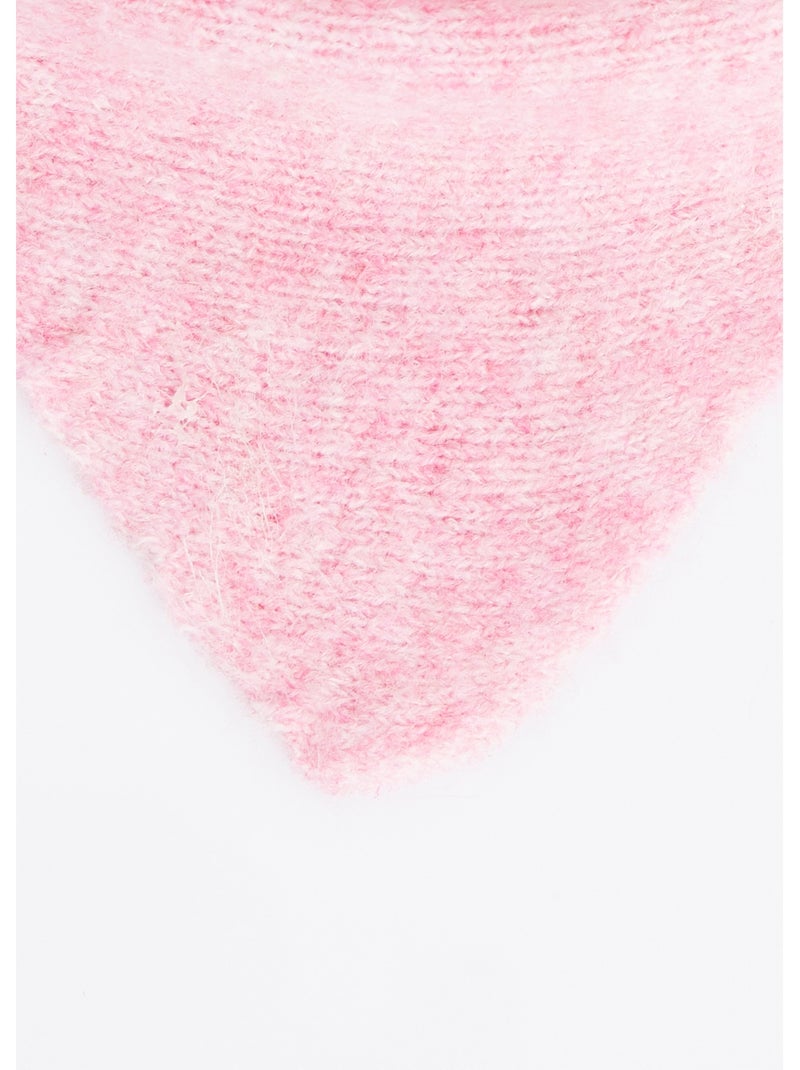 Echarpe triangle unie, avec laine - AFIBEL Rose - Kiabi