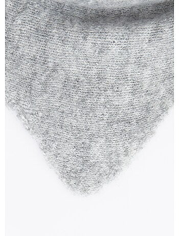 Echarpe triangle unie, avec laine