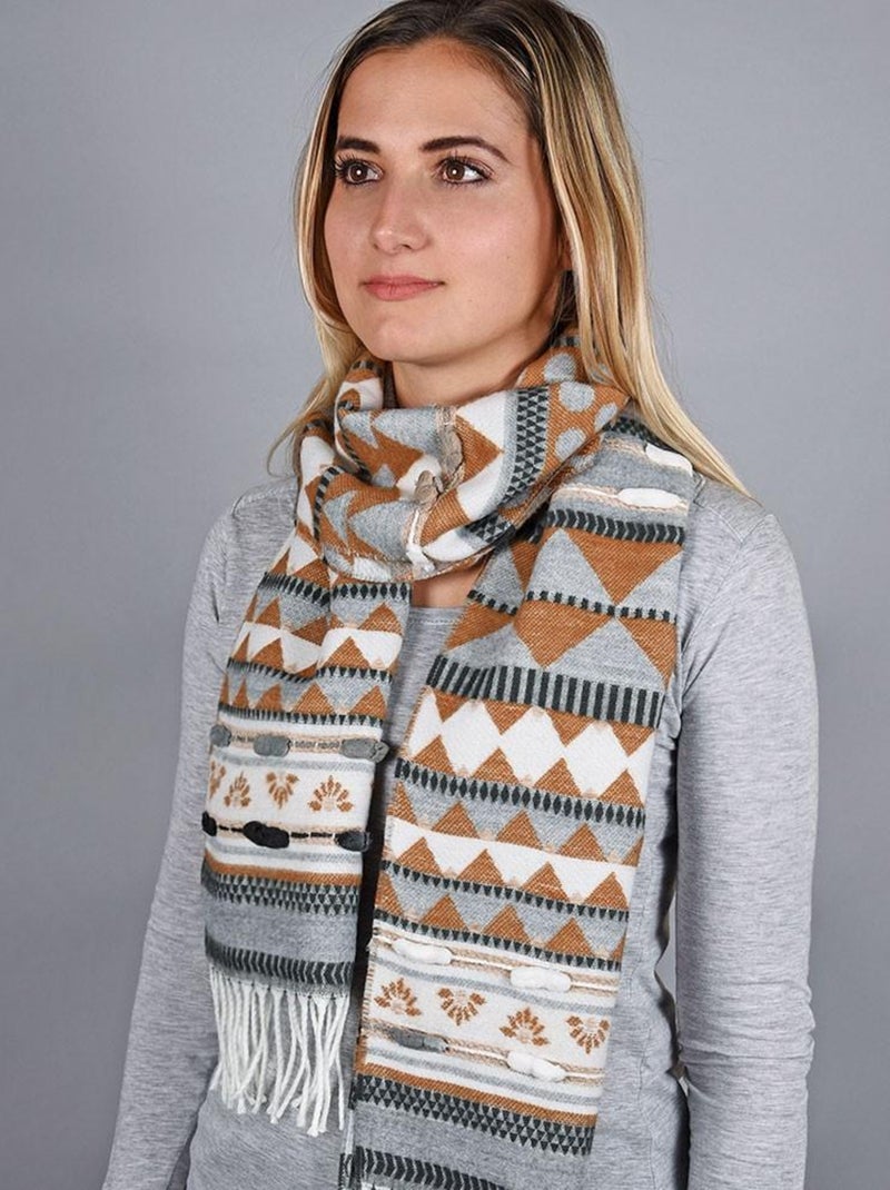 Echarpe Troïka - Fabriqué en France Beige - Kiabi