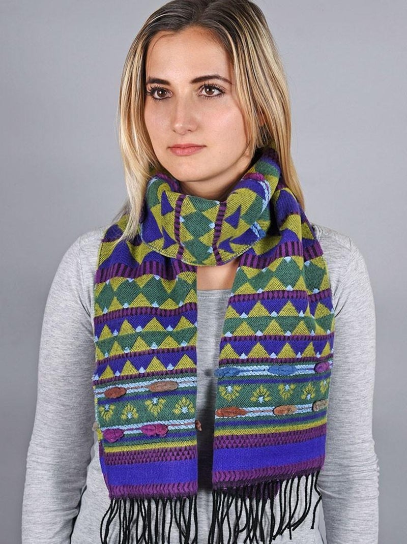 Echarpe Troïka - Fabriqué en France Violet - Kiabi