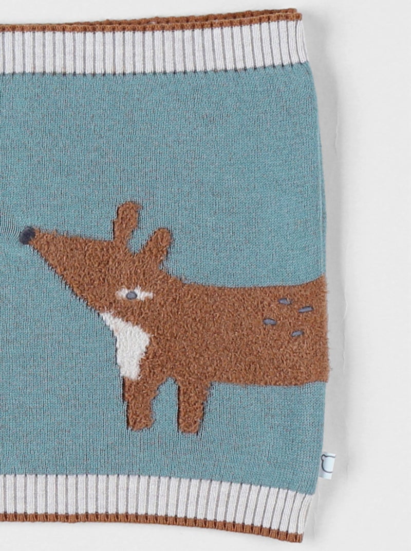 Echarpe tube, renard Noukie's Bleu turquoise - Kiabi